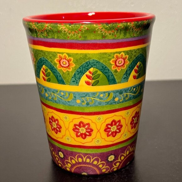 Sue Zipkin TUNISIAN SUNSET Ceramic Mug from Certified International ~ Lime Green - Picture 6 of 14